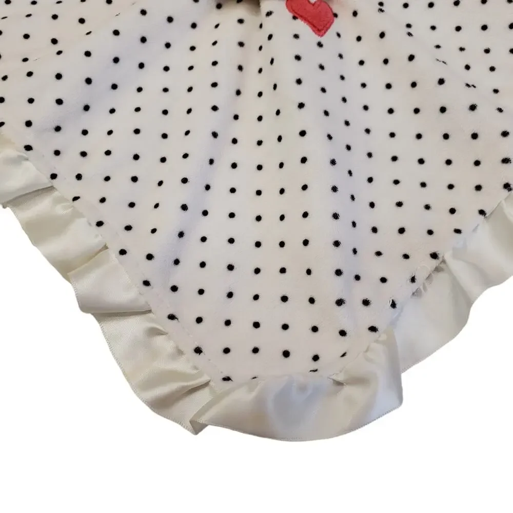 Carters Baby Blanket Lovey Little Girl Dark Hair White Baby Blanket Lovie